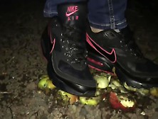 Dominant Girl In Nike Air Max Crush Apples And Then My Hands