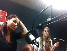 Busty Latina Singing At Radio Station