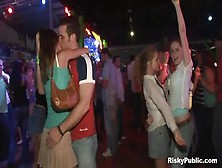Exhibitionists Are Having Fun In A Club