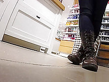 Combat Boots Candid Pov - Shopping