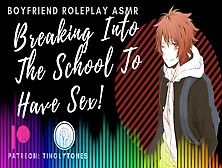 Breaking Into The School To Have Sex! Bf Roleplay Asmr.  Male Voice M4F Audio Only