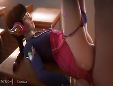 [3D Animation] D. Va From Overwatch Getting Her Pussy Fucked By Vgerotica