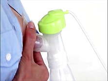 Blonde Demonstrates Double Breast Pumping