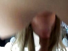 Blonde With Huge Boobs Blows Penis Into Sixty-Nine Position