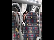 Slut Tagteamed On Train