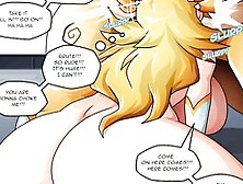 Amazingly Hot Mario Princess Peach Pt.  One - The Princess Is Being Banged Into The Booty By Bowser While Mario Is
