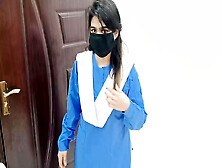 Desi School Girl Wearing School Uniform Infront Of Her Stepbrother