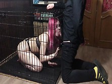 Blowjob On Cage And Hardfuck This Slave Girl | Redheadfoxy