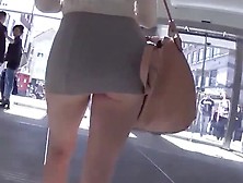Candid Miniskirt Ass Walking