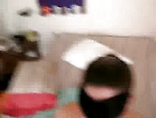 Cute Busty Blindfolded Brunette Blows And Swallows
