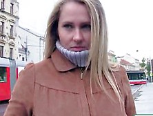 Amateur Blonde Eurobabe Zuzana Pussy Nailed For Money