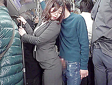 B2K2903-Office Lady Mature Mother Accepting Molestation On A Crowded Bus