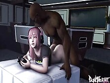 [3D Hentai] Pink Hair Gamer Bimbos Fuked