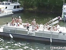 Hot Girls Taking Their Sexy Bikinis Off On The Boat