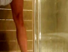 Caught Stepmom Masturbating Inside The Shower On Vacation