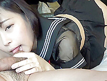 An 18-Year-Old Lewd Black-Haired Japanese Beauty.  She Wears A Uniform And Has Sex With A Blowjob And Shaved Pussy.  Uncensored