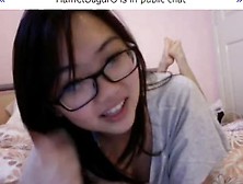 Asian Teen With Glasses Webcam Show
