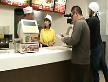 Fast Food Worker Comes Out Behind The Counter To Suck And F