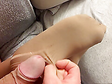 Perfect Nylon Footjob From An Homemade Italian... He Rewards Her With A Sperm Shot Inside Her Stockings