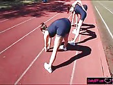 Three Track Stars Fingering And Oral Sex