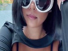 Jade Ramey Wearing Sunglasses Talking About Something