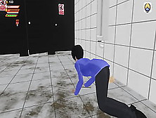 3D Game Bathroom Humiliation: Shopowner Doesn't Pay Unless She Sits On Your Face