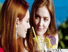 Vixen Super Sexy Redheads Seduce Bartender While On Vacation