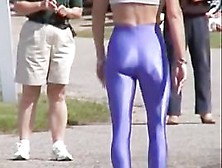Candid Booty Video Of Girl In The Blue Spandex Pants 08F