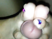 Homemade Purple Toejob On Uncut Dick (Comment)