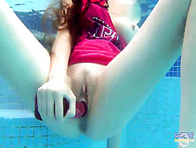 Sabrina Deep Plays In The Pool