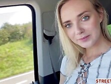 Horny Hitchhiking Hottie Oxana Chic Cheats In Car Fuck Session