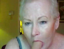 Dildo Gagging Granny Takes It Deeper And Deeper