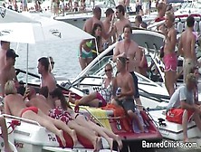 Many College Party At The Yacht