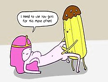 Princess Bubblegum Fucks A Banana Guard - Adventure Time Porn Parody