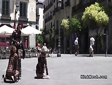 Female Slaves Made To Crawl In Public