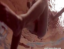 Hottest Tightest Shaved Vagina With Big Tits Spread In The Swimming Pool
