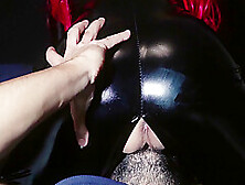 Young Milf In Latex Fucks His Face Until Orgasm Then Takes His Cock From Behind