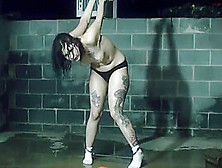 Cuffed Tattoo Girl Gets Tortured With Water In Prison