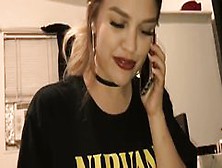 Girl Sucks A Dick And Fucks While Talking To Bf On Phone