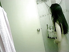 Asian Niece 19 Spied While Showering