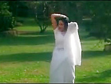 Mallu Sapna Hot Song In White Sharee