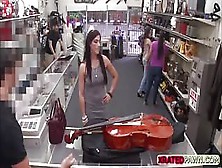 Busty Brunette Brazilian Teen Gets Fucked Hard By The Pawnshop Owner