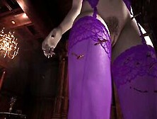 Resident Evil 8 Village Lady Dimitrescu - Violet Corset - Spanking Rough - 3D Cartoon Hd