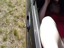 Pussy Masturbation With Toys In The Car Close-Up