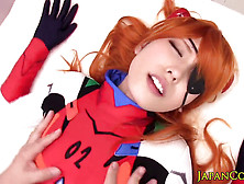 Japanese Costume Play Red-Haired Cocksucks Before Sex