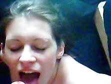 Brunette College Gal Demonstrates How Much She Loves To Suck Cock