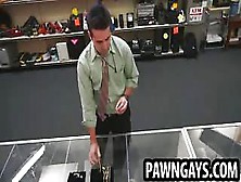 Amateur Stud Posing For Some Photos At The Pawn Shop