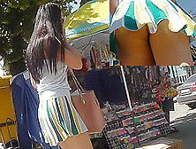 Mini Skirt On The Hot Butt In Accidental Upskirt Video