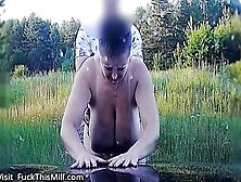 Simple Russian Village Pleasures - Countryside Fuck With A Busty Bbw On The Car Hood
