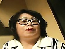 Chunky Japanese Housewife With Glasses Is Yearning For A De